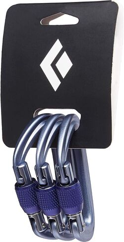 Black Diamond Liteforge Screwgate Carabiner 3 Pack - Gray in Saudi Arabia