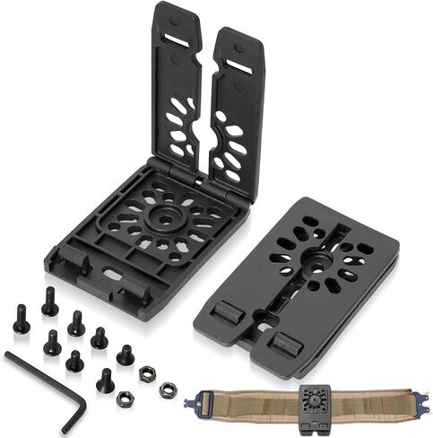 Aolamegs Molle Attachments Clip for Holsters & Mag Pouches - 3'' Heavy Duty Tactical Molle Adapter for Belts, Vests, Backpacks - Includes 8 Screws,3 Nuts and 1 Wrench in Saudi Arabia
