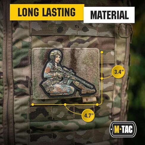 M-Tac Loop Tactical Morale Patches Board Molle Attachment 4.5 x 3.5 (Black) in Saudi Arabia