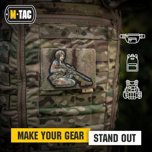M-Tac Loop Tactical Morale Patches Board Molle Attachment 4.5 x 3.5 (Black) in Saudi Arabia