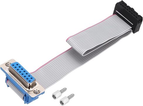 MECCANIXITY 10Pin Flat Ribbon Cable Gray DB9 Female to FC-10P 2.54mm Pitch 20cm Length DB Serial Port Cable for Computer, LED Display, DVD with 2 Screws in Saudi Arabia