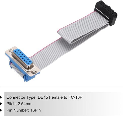 MECCANIXITY 10Pin Flat Ribbon Cable Gray DB9 Female to FC-10P 2.54mm Pitch 20cm Length DB Serial Port Cable for Computer, LED Display, DVD with 2 Screws in Saudi Arabia