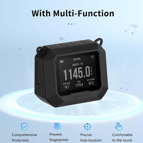 Case for Garmin Xero C1 pro,NOUKAJU Silicone Protective Cover,Drop-Proof,Scratch-Proof,Shock-Proof,Protective Case for Garmin Xero C1 pro Chronograph(Black) in Saudi Arabia