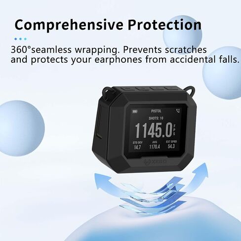 Case for Garmin Xero C1 pro,NOUKAJU Silicone Protective Cover,Drop-Proof,Scratch-Proof,Shock-Proof,Protective Case for Garmin Xero C1 pro Chronograph(Black) in Saudi Arabia