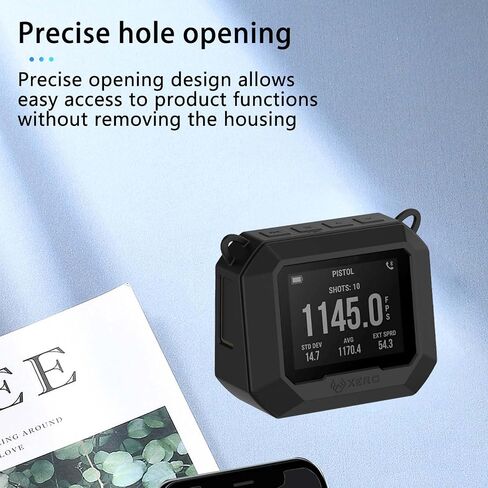 Case for Garmin Xero C1 pro,NOUKAJU Silicone Protective Cover,Drop-Proof,Scratch-Proof,Shock-Proof,Protective Case for Garmin Xero C1 pro Chronograph(Black) in Saudi Arabia