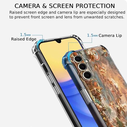 Case for Samsung Galaxy A15 with Christian Design,Christ Jesus Quotes Verse Collage Pattern,Trendy Soft TPU Bumper Phone Cover(A15,Bible) in Kuwait