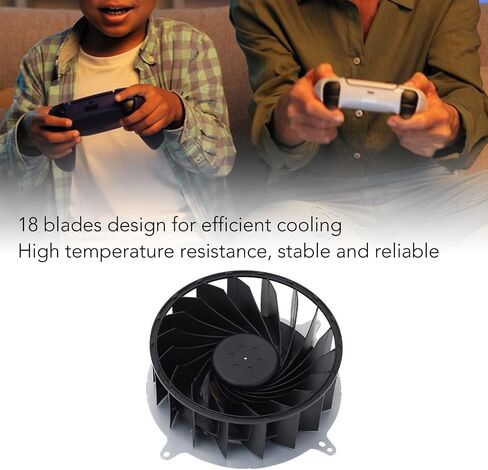18 Blades Cooling Fan Replacement, Gaming Console Internal Cooler, for Gaming Enthusiasts in Saudi Arabia