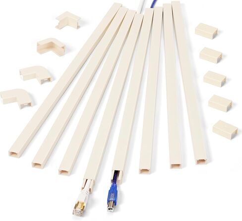 جدار تخفيف الحبل لحبل واحد ، أغطية سلك 136 بوصة للأسلاك على الحائط ، سهلة تثبيت جدار غطاء الكابل ، وسباق السباق الكابلات أبيض إخفاء in Kuwait