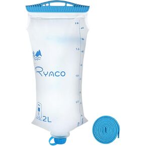 حقيبة مياه Ryaco 2L متوافقة مع مرشح مياه Sawyer Squeez ، حاوية مياه في الهواء الطلق ، حقيبة مرشح المياه مع مقاصف متينة للمواد القابلة للطي للتخييم في التخييم في المشي لمسافات طويلة في الصيد in Kuwait