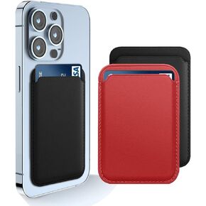 حزمة من 2 - محفظة مغناطيسية متوافقة مع Magsafe لأجهزة iPhone 16 15 14 13 12 Pro Max Plus ، None -Cutout Mag 3 Safe Stick على هاتف Apple Colled ، Black Blue in Kuwait