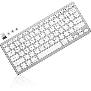 Xiwmix متعدد الجهاز Bluetooth & 2.4g لوحة مفاتيح لاسلكية ، قم بالتبديل إلى 4 أجهزة ، لوحة مفاتيح قابلة لإعادة الشحن العالمية المحمولة ذات الوضع المزدوج لأجهزة iPad/الأجهزة اللوحية/iPhone/الكمبيوتر المحمول ومزيد in Kuwait