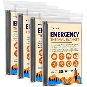 Emergency Blanket, Mylar Thermal Space Blanket for Survival Gear, 4 Pack, 52 in X 82 in in Saudi Arabia