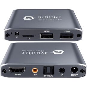 مشغل الوسائط الرقمية 4K HD ، مشغل فيديو MP4 التلفزيوني لبطاقة USB Drive/Micro SD ، لافتات رقمية ، تشغيل تلقائي ، H.265/HEVC ، Optical/HDMI/AV Output in Saudi Arabia