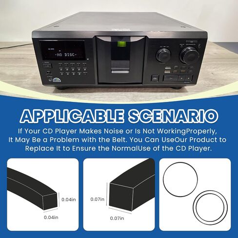 أحزمة محرك أقراص 2PCS وحزام الباب 1PCS متوافق مع مشغلات CD-ONNY 300 400 من سلسلة CDP-CX455 ، CDP-M333ES ، CDP-CX77ES ، CDP-CX691 in Saudi Arabia