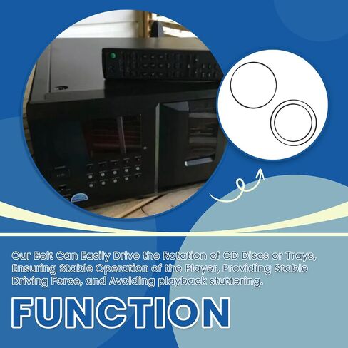 أحزمة محرك أقراص 2PCS وحزام الباب 1PCS متوافق مع مشغلات CD-ONNY 300 400 من سلسلة CDP-CX455 ، CDP-M333ES ، CDP-CX77ES ، CDP-CX691 in Saudi Arabia