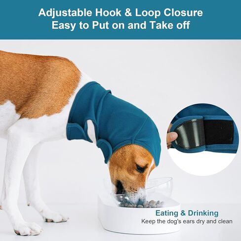 NACOCO Dog Calming Cap Eye Mask Nylon Shading Pet Mask Muzzle for Grooming Anti Car Sickness (L) in Kuwait