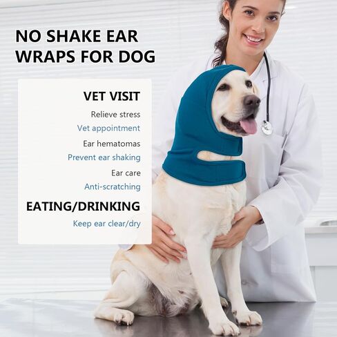 NACOCO Dog Calming Cap Eye Mask Nylon Shading Pet Mask Muzzle for Grooming Anti Car Sickness (L) in Kuwait