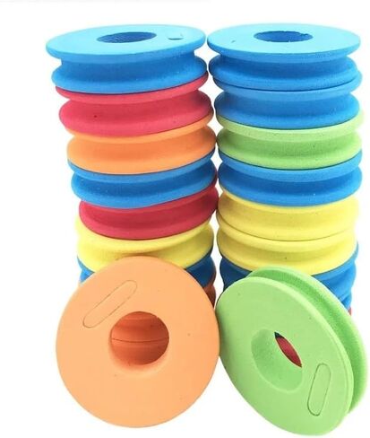 20pcs EVA Foam Spools Fishing Winding Board Foam Spool Trace Wire Fishing Hook Line Tackle Portable Fish Line Accessories in Saudi Arabia