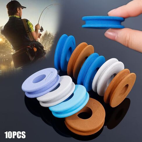 20pcs EVA Foam Spools Fishing Winding Board Foam Spool Trace Wire Fishing Hook Line Tackle Portable Fish Line Accessories in Saudi Arabia