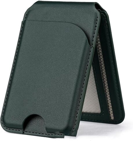 for MagSafe Wallet，Leather Magnetic Wallet for Phone with Adjustable Stand，5 Magnetic Credit Card Holder RFID Blocking for iPhone 16 15 14 13 12 Pro Max Series Cases (Black) in Saudi Arabia