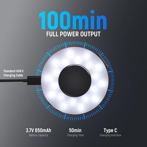 NEEWER ENTRY LEVEL VERSION Magnetic Selfie Light Compatible with MagSafe iPhone, 4 Mode CRI95+ 914lx 1.5W Plastic Folding Small LED Phone Fill Ring Lighting for Recording Makeup Video Conference,NL40R in Kuwait