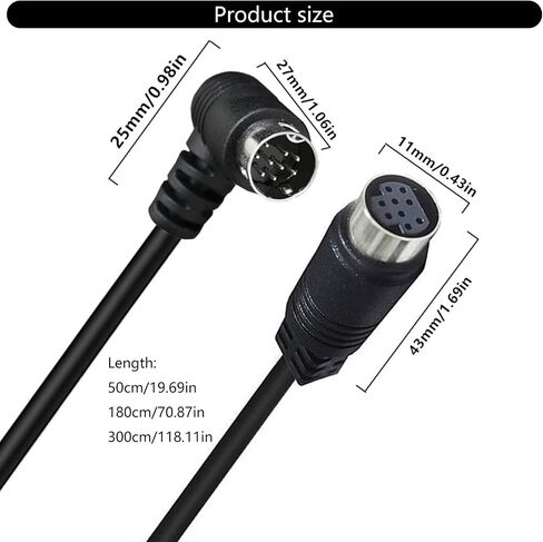 9 Needle 9pin S-Video Small DIN Adapter Extension Line Cable Straight/Elbow S Video 9p 9pins in Kuwait