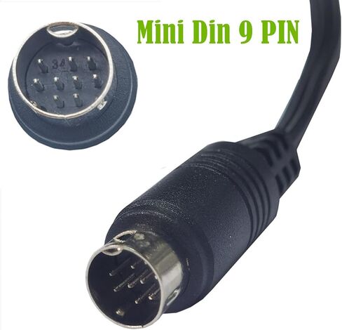 9 Needle 9pin S-Video Small DIN Adapter Extension Line Cable Straight/Elbow S Video 9p 9pins in Kuwait