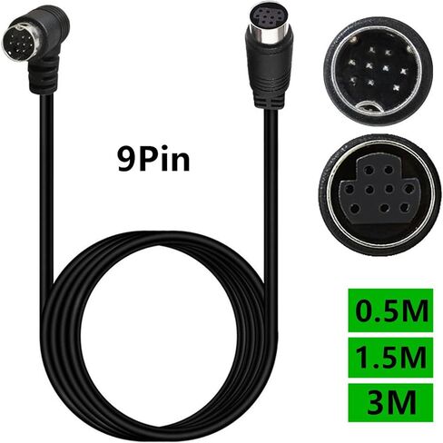 9 Needle 9pin S-Video Small DIN Adapter Extension Line Cable Straight/Elbow S Video 9p 9pins in Kuwait