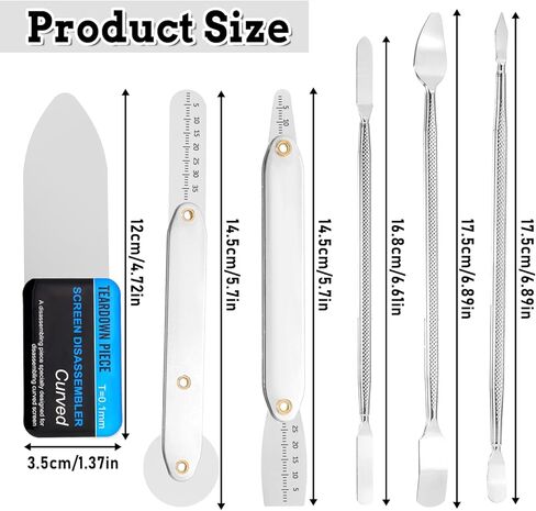 مجموعة أدوات أدوات Spudger Metal Spudger ، 6 أجهزة كمبيوتر مزدوجة نهاية معدنية Mini Mini Bar Bar Bar Tool Tools مجموعة لأجهزة الكمبيوتر المحمولة ، والهاتف الخلوي ، والكمبيوتر اللوحي ، والكمبيوتر ، والمشاهدة ، وأجهزة المنزل الرقمي ، وإصلاح الإلكترونيات in Saudi Arabia