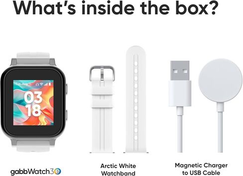 Gabb Watch 3E - Watch Smart for Kids ، GPS Tracker ، لا توجد وسائل التواصل الاجتماعي أو الإنترنت ، رسوم مطلوبة (رمادي غامق) in Kuwait