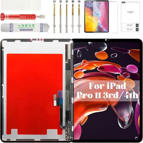 لـ iPad Pro 11 ، استبدال الشاشة الثالثة 2021 لـ iPad Pro 11 2022 شاشة لمسة شاشة لـ iPad Pro 11 3rd/4th Gen A2301 LCD Agitizer Assembly Kits A2435 Black in Saudi Arabia