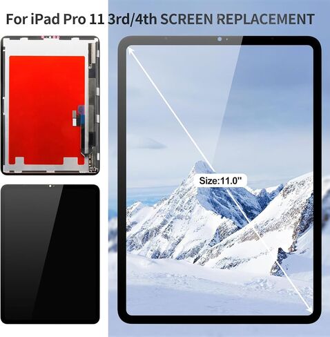 لـ iPad Pro 11 ، استبدال الشاشة الثالثة 2021 لـ iPad Pro 11 2022 شاشة لمسة شاشة لـ iPad Pro 11 3rd/4th Gen A2301 LCD Agitizer Assembly Kits A2435 Black in Saudi Arabia