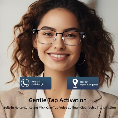 GS06 نظارات Bluetooth للنساء والرجال ، النظارات الذكية مع العدسات المظلمة التلقائية ، حماية مضادة للضوء الأزرق و UV ، مكبرات الصوت عالية الدقة وميكروفون ، Wireless 5.3 ، إطار خفيف الوزن (الذهب) in Kuwait