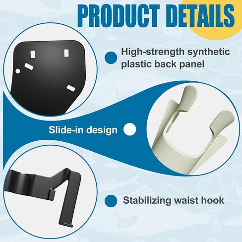 Sliding-In Fishing Rod Holder Waist Belt – Hands-Free Rod Holster for Fly Fishing & Shore Fishing, Quick Release, Durable Adjustable Belt Clip Rod Holder for Outdoor Anglers, Gift for Fisherman in Saudi Arabia
