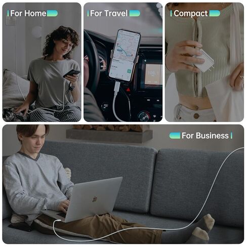 شاحن iPhone الشاحن السريع 【MFI معتمد】 2pack 20W PD USB C Charger 6 & 10ft Cable Fasting Adapter متوافق مع iPhone 14Pro/13 Pro/12/21 in Kuwait