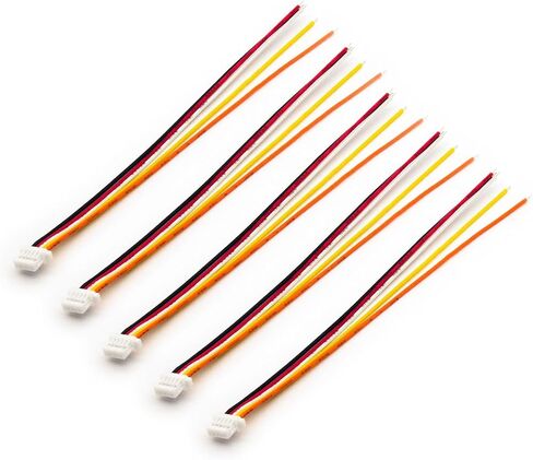 SpeedyFPV 5pcs SH1.0 Pre-Wired Connector Cables 1.0mm Pitch, Insulated Color-Coded Wires, for Flight Controllers, GPS Modules, VTX Electronics (2 Pin) in Saudi Arabia
