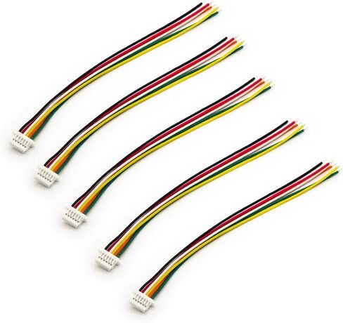 SpeedyFPV 5pcs SH1.0 Pre-Wired Connector Cables 1.0mm Pitch, Insulated Color-Coded Wires, for Flight Controllers, GPS Modules, VTX Electronics (2 Pin) in Saudi Arabia