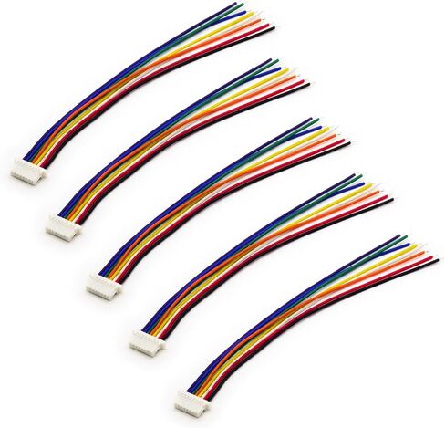 SpeedyFPV 5pcs SH1.0 Pre-Wired Connector Cables 1.0mm Pitch, Insulated Color-Coded Wires, for Flight Controllers, GPS Modules, VTX Electronics (2 Pin) in Saudi Arabia