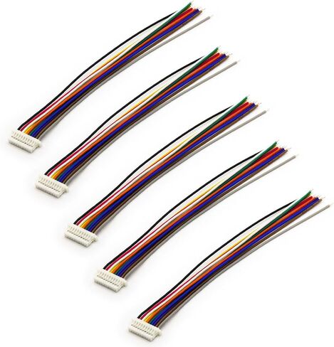 SpeedyFPV 5pcs SH1.0 Pre-Wired Connector Cables 1.0mm Pitch, Insulated Color-Coded Wires, for Flight Controllers, GPS Modules, VTX Electronics (2 Pin) in Saudi Arabia