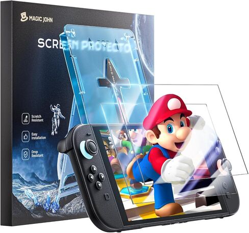 Magic John 2 Pack for Nintendo Switch 2 Protector 7.9 '' [2025] ، 30S التثبيت ، الزجاج المقسّر 9H ، واضحة ، إزالة التلقائي ، خالية من الفقاعات ، متوافقة مع وحدة التحكم في التبديل in Saudi Arabia