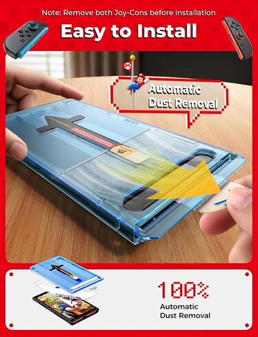 Magic John 2 Pack for Nintendo Switch 2 Protector 7.9 '' [2025] ، 30S التثبيت ، الزجاج المقسّر 9H ، واضحة ، إزالة التلقائي ، خالية من الفقاعات ، متوافقة مع وحدة التحكم في التبديل in Saudi Arabia