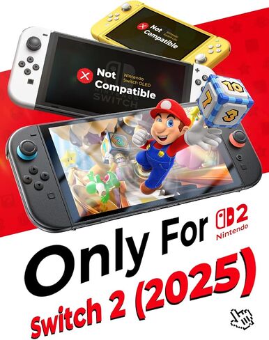 Magic John 2 Pack for Nintendo Switch 2 Protector 7.9 '' [2025] ، 30S التثبيت ، الزجاج المقسّر 9H ، واضحة ، إزالة التلقائي ، خالية من الفقاعات ، متوافقة مع وحدة التحكم في التبديل in Saudi Arabia