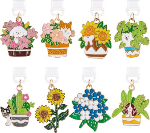 Type C Dust Plug Charm for Kindle - 8Pcs Dust Plug Charms Compatible with Kindle Phone, E-Reader Accessories in Saudi Arabia