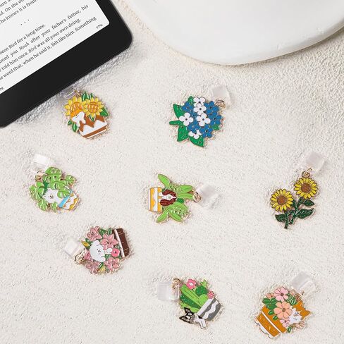 Type C Dust Plug Charm for Kindle - 8Pcs Dust Plug Charms Compatible with Kindle Phone, E-Reader Accessories in Saudi Arabia