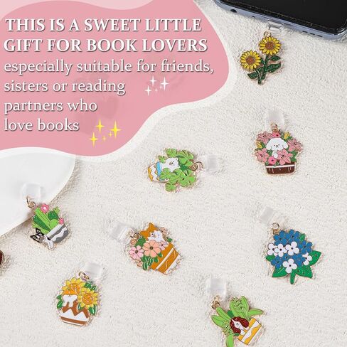 Type C Dust Plug Charm for Kindle - 8Pcs Dust Plug Charms Compatible with Kindle Phone, E-Reader Accessories in Saudi Arabia