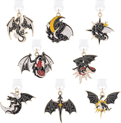 Type C Dust Plug Charm for Kindle - 8Pcs Dust Plug Charms Compatible with Kindle Phone, E-Reader Accessories in Saudi Arabia