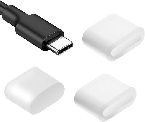 20 Pcs USB C Dust Caps, Transparent Silicone Type C Anti-Dust Plug Charging Port Protector Cover for Any Type-C Charging Male Port in Saudi Arabia