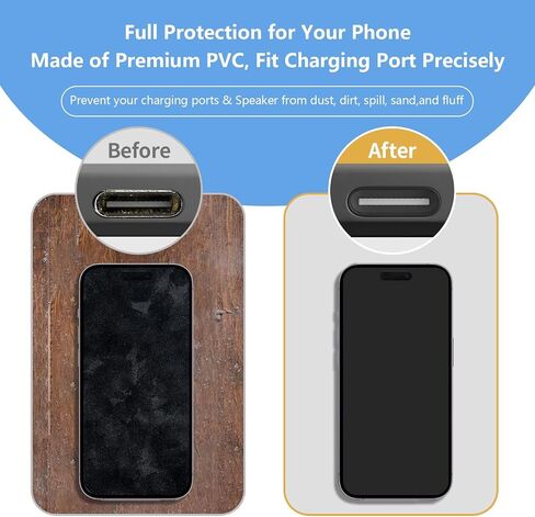 قابس USB C Dust ، نوع ملون C شحن شحن شحن واقي مع منفذ Hole Hole Port Cap anti Dust Cover مع غطاء مكبر صوت iPhone ، حبل Tab Easy-Grip ، مقابل 15 16 Plus Pro Max ، Samsung ، جميع أجهزة USB C in Kuwait