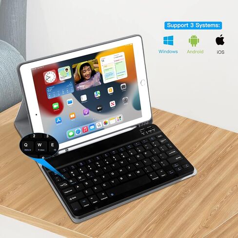 XIWMIX لوحة مفاتيح Bluetooth اللاسلكية XIWMIX -لوحة مفاتيح Bluetooth غير قابلة لإعادة الشحن متوافقة مع iPad Pro/iPad Air/iPad 10th/9/8/7/6th/5th/iPad mini وغيرها من أجهزة ios android windows in Kuwait