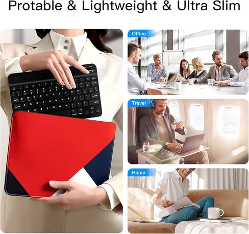 XIWMIX لوحة مفاتيح Bluetooth اللاسلكية XIWMIX -لوحة مفاتيح Bluetooth غير قابلة لإعادة الشحن متوافقة مع iPad Pro/iPad Air/iPad 10th/9/8/7/6th/5th/iPad mini وغيرها من أجهزة ios android windows in Kuwait